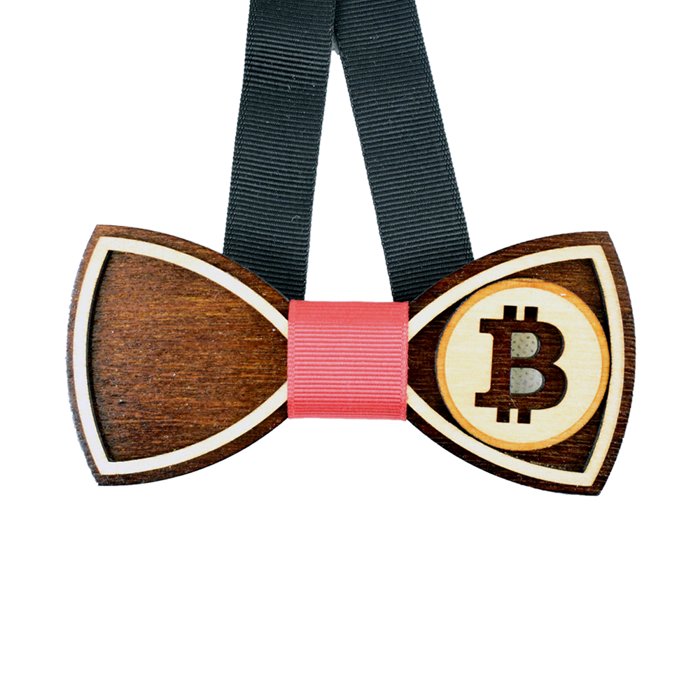 Mucha drewniana Bitcoin
